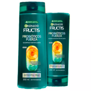 Pack Fructis Shampoo 350ml + Aco 200ml Probioticos Fuerza