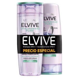 Pack Elvive Hialurónico pure Shampoo 370 ml + Aco 200 ml