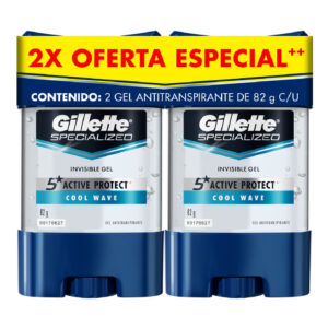 Desodorante Gillette barra x2