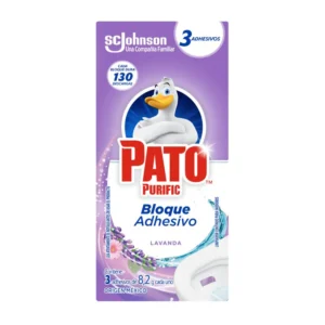 Bloque Adhesivo Para Inodoros Pato Purific X 3 Unidades Lavanda