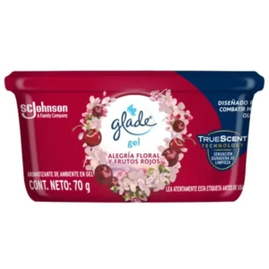 Aromatizante En Gel Glade De 70 Gr Placer Floral Y Frutos Rojos