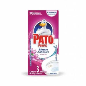 Bloque Adhesivo Para Inodoros Pato Purific X 3 Unidades Floral