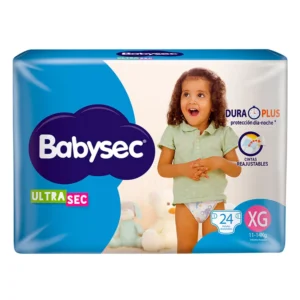 Pañal Babysec Ultra XG. 11 A 14 KG 24 Unidades