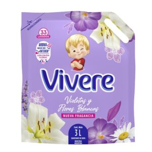 Suavizante Vivere Violetas y flores blancas 3 L