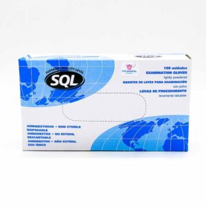 Guantes de latex SQL x 100 Talle L