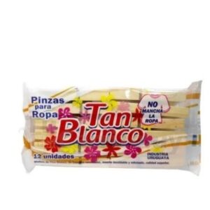 Palillos madera Tan blanco 12un
