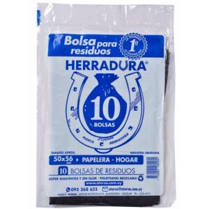 Bolsa De Residuos Herradura De 50 X 56 Cm X 10 Unidades